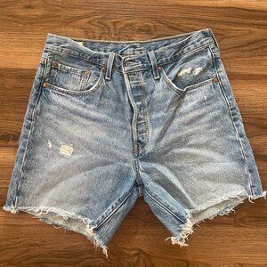 Levi's Distressed 501 Denim Shorts
